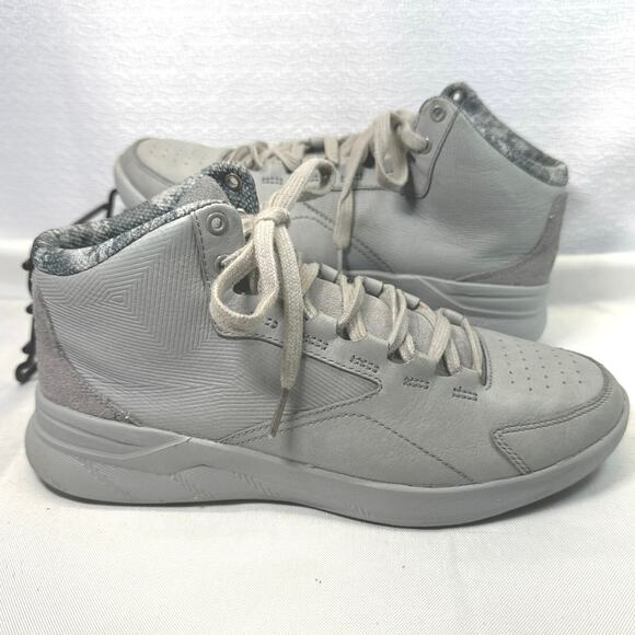 Under Armour Gray Leather Suede Charged Pivot Mid Sneaker women sz 7 - Picture 1 of 6